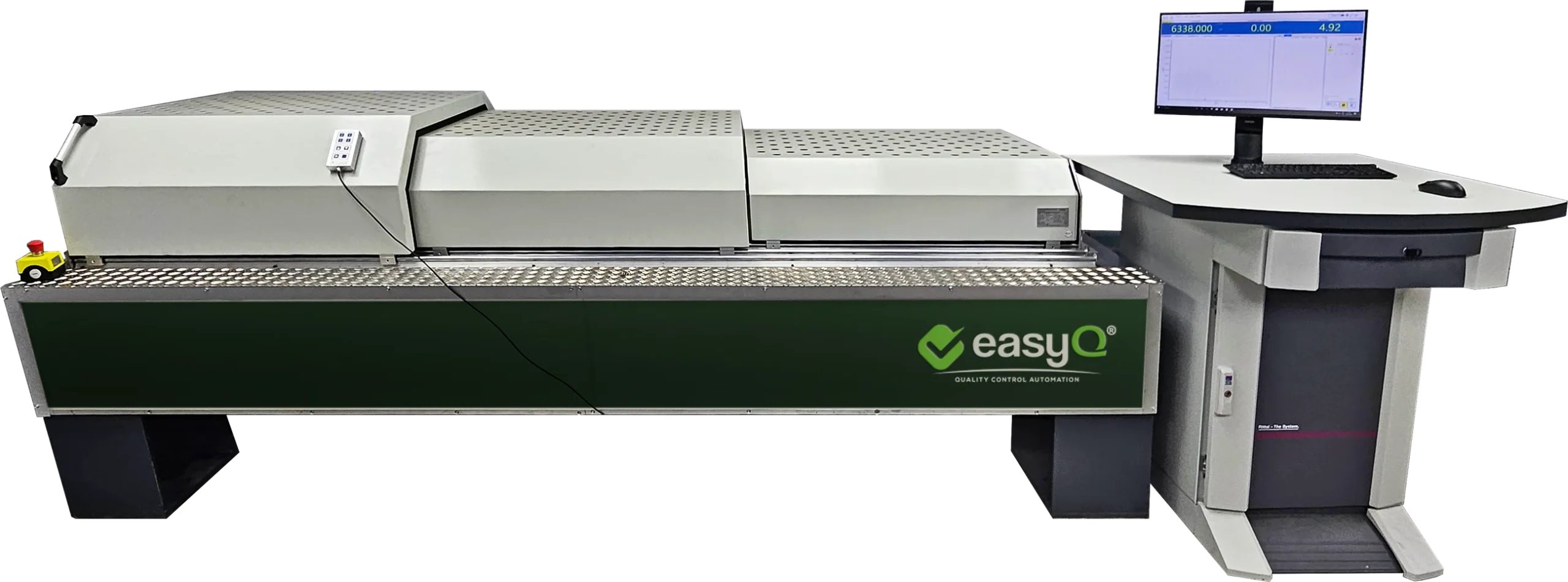 eQ-TTM500 Zugprüfmaschine mit langem Prüfrahmen und Computerarbeitsplatz